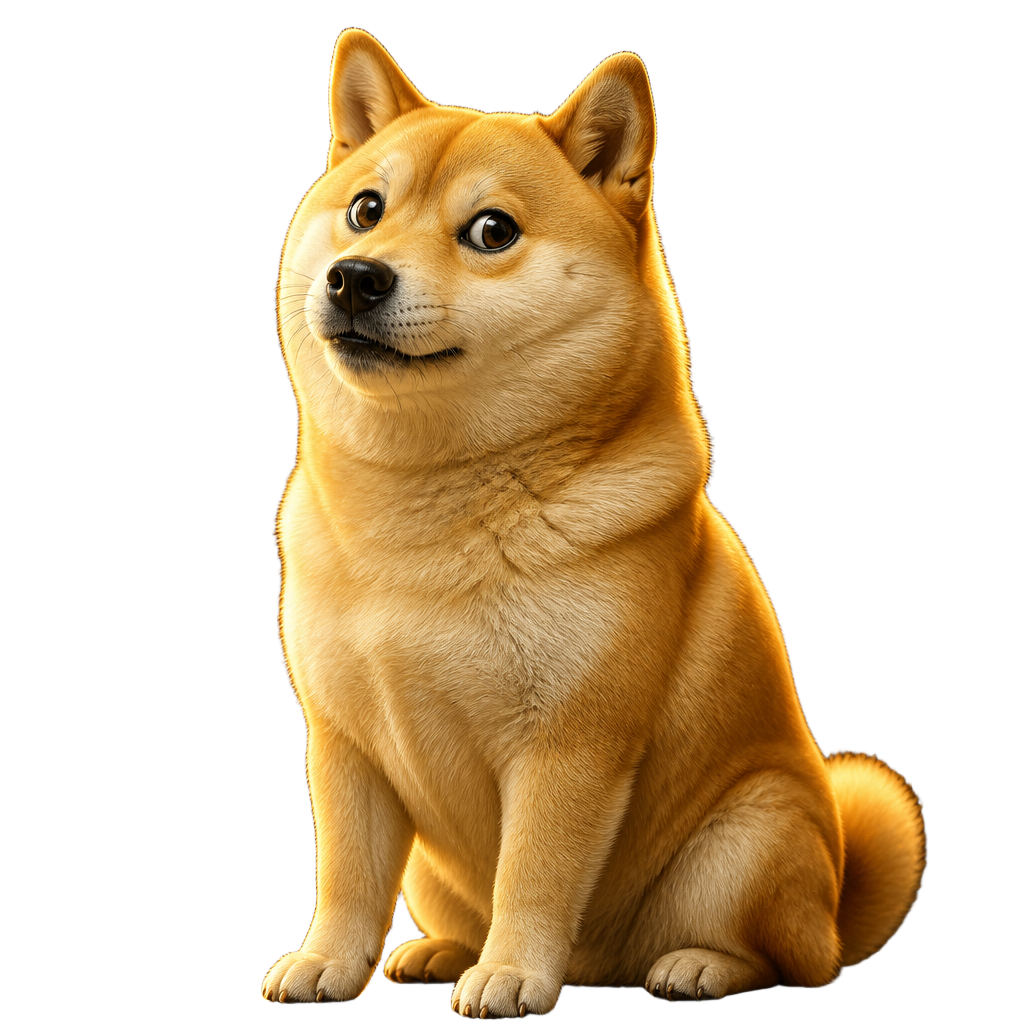 3D render of Kabosu, the Shiba Inu behind the Doge meme